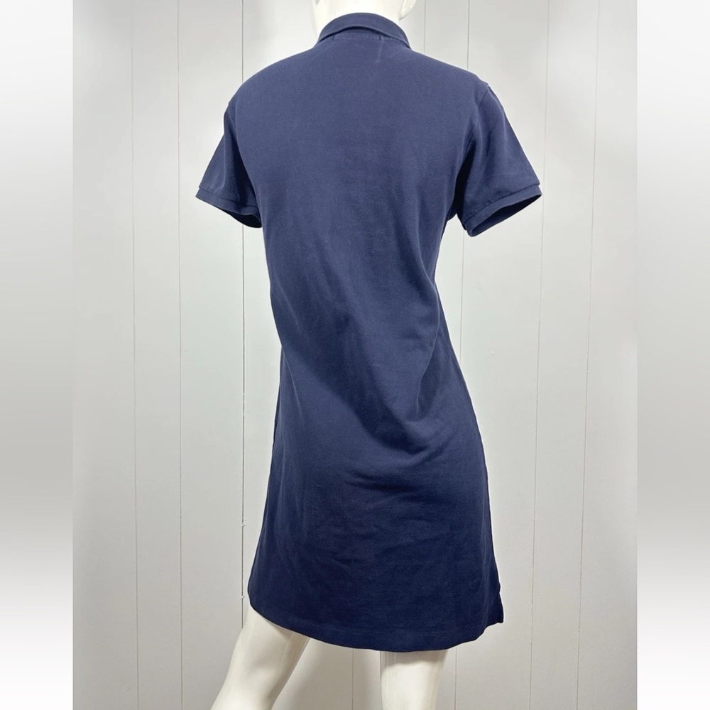 Ralph Lauren Sz M Polo Shirt Dress Navy Blue Short Sleeve Pony Logo Preppy - Picture 5 of 11